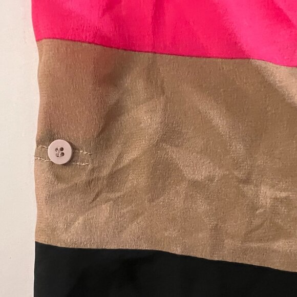 Maeve Anthro Silk Long Sleeve Striped Blouse - Picture 7 of 10